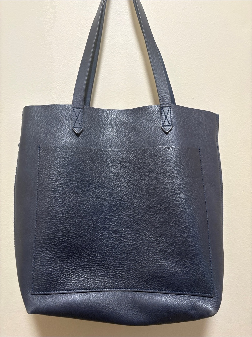Madewell Navy Leather Tote Bag - Everyday Carry